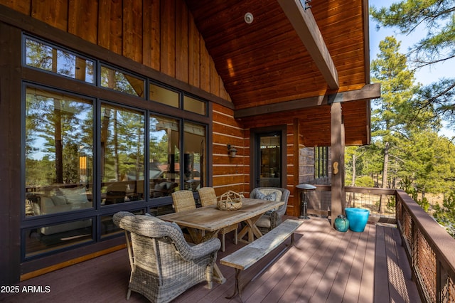 view of wooden deck