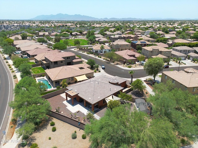 aerial view featuring a mountain view