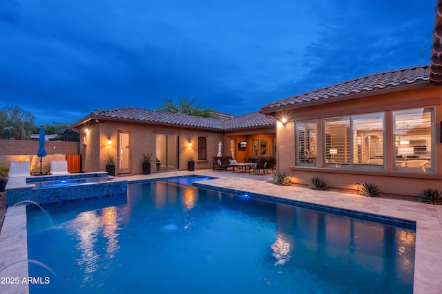 5428 E Windstone Trl, Cave Creek, AZ 85331 - view of pool with a patio and a pool with connected hot tub