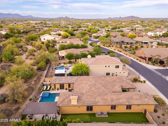 5428 E Windstone Trl, Cave Creek, AZ 85331 - aerial view of residential area featuring mountains and a pool