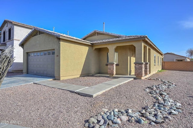 view of front facade with a garage