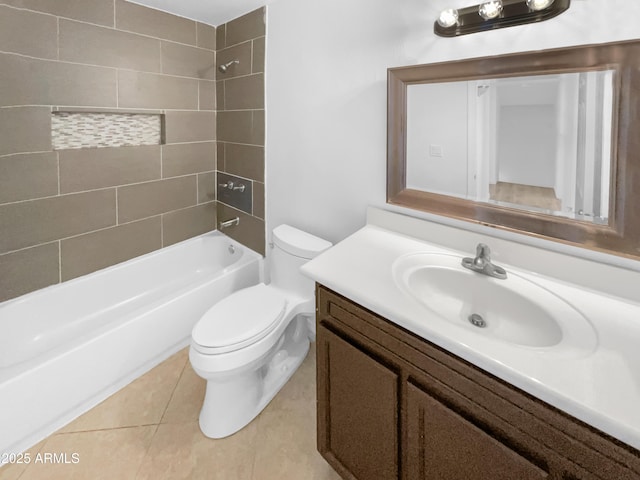 225 N Standage Unit 89, Mesa, AZ 85201 - bathroom featuring tile patterned flooring, toilet, shower / bathtub combination, and vanity