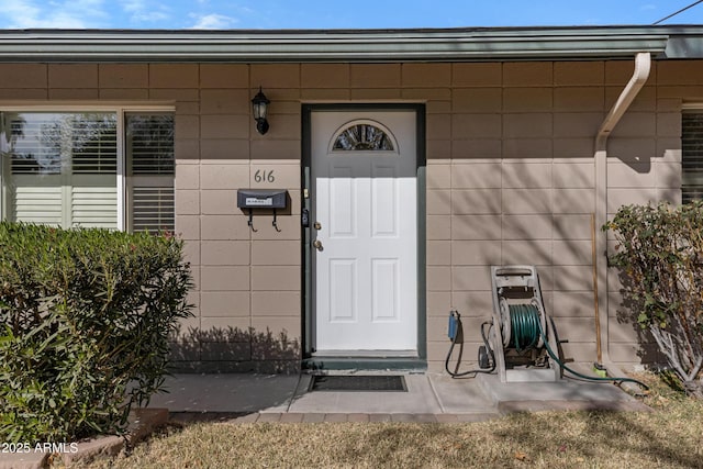 view of doorway to property