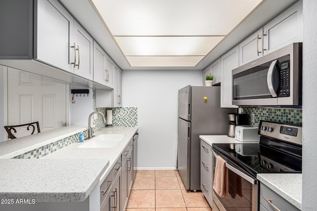 540 N May Unit 3117, Mesa, AZ 85201 - kitchen with appliances with stainless steel finishes, a sink, backsplash, and light countertops