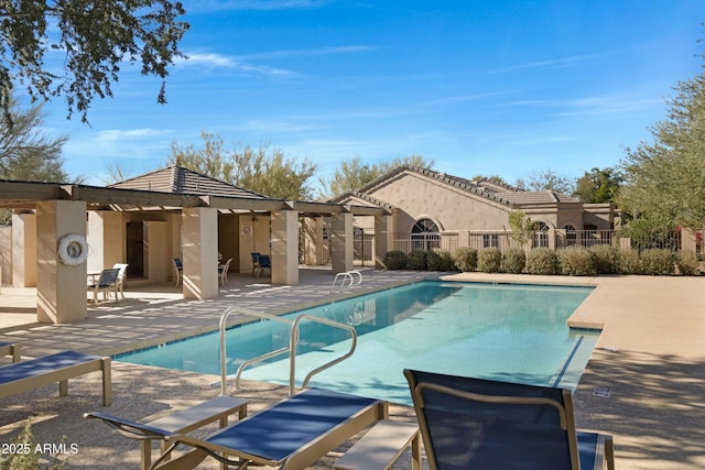 pool featuring a patio