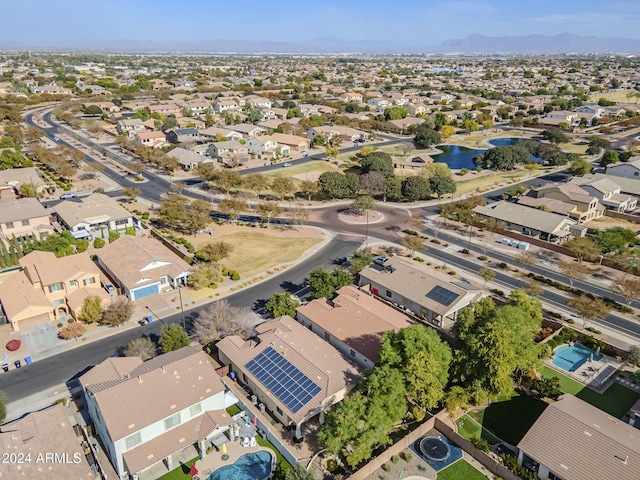 bird's eye view featuring a mountain view