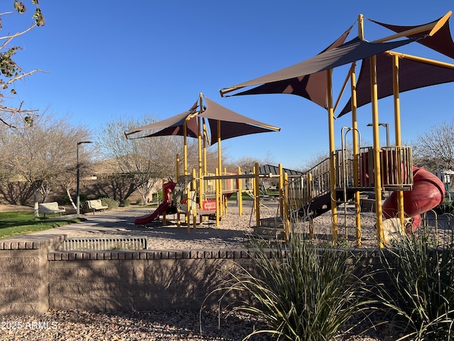 view of jungle gym