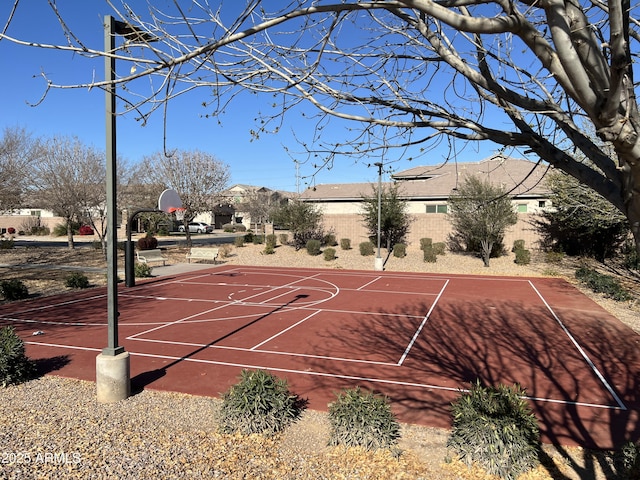 view of sport court featuring community basketball court