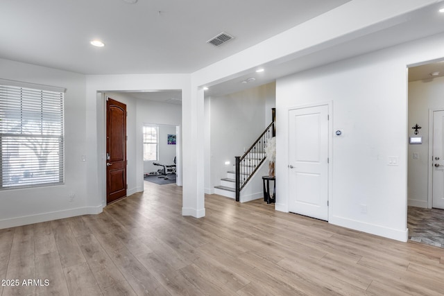 interior space featuring light hardwood / wood-style flooring