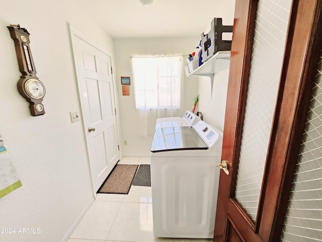 2201 E 7th St, Douglas, AZ 85607 - washroom with separate washer and dryer and tile patterned flooring