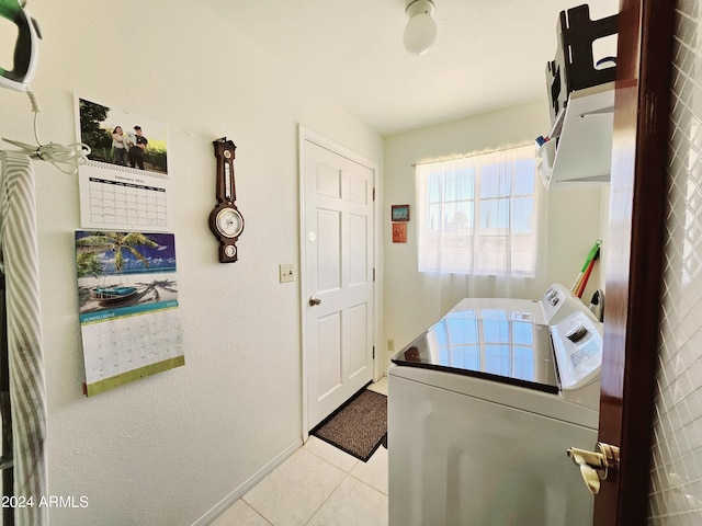 2201 E 7th St, Douglas, AZ 85607 - washroom with tile patterned flooring and washing machine and dryer