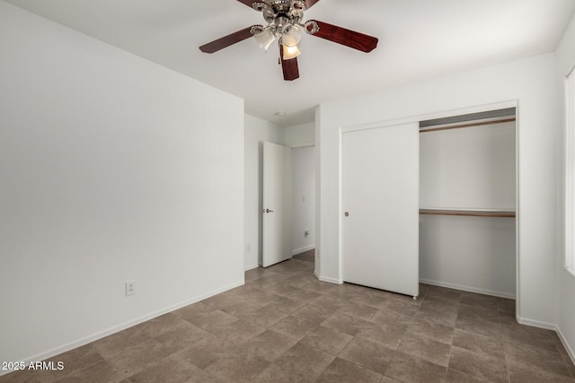 6515 W Hughes Dr, Phoenix, AZ 85043 - unfurnished bedroom featuring a closet and ceiling fan
