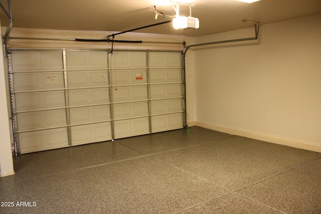 garage with baseboards