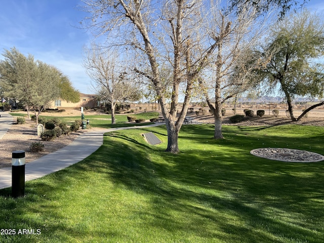 view of home's community featuring a yard