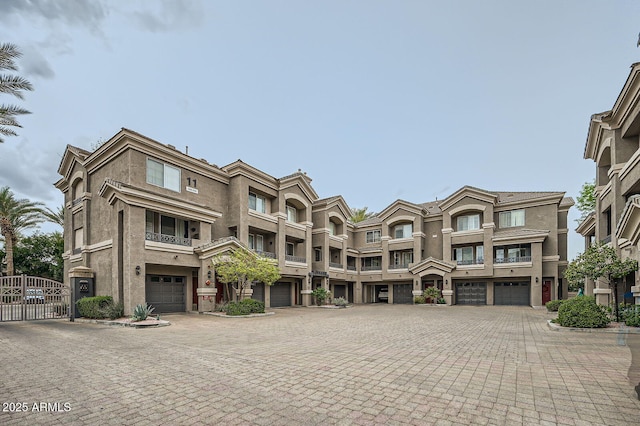 view of building exterior with a garage