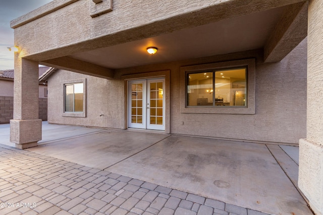 view of patio with french doors