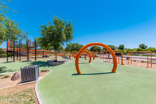 view of community jungle gym