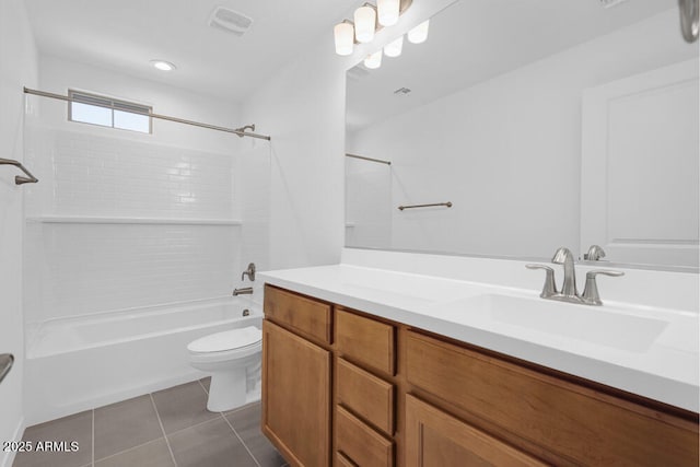 10860 E Tiburon Ave, Mesa, AZ 85212 - bathroom featuring vanity, shower / tub combination, and tile patterned floors