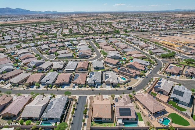 bird's eye view featuring a mountain view