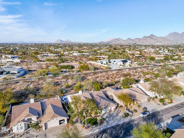 aerial view featuring a mountain view