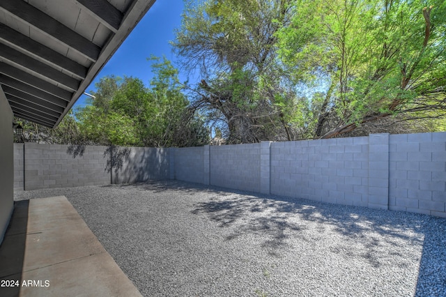 view of yard with a patio