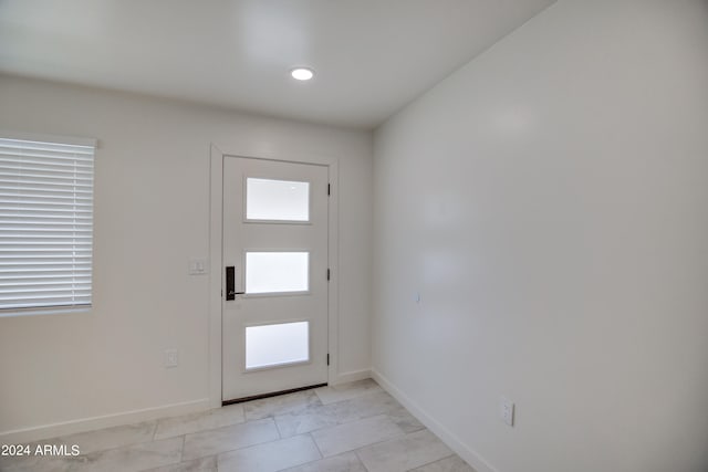 view of tiled foyer