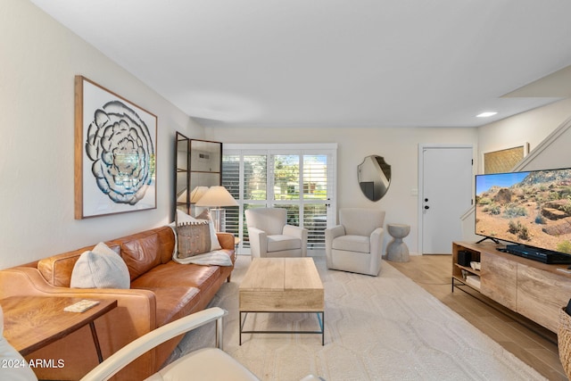 4620 N 68th St Unit 136, Scottsdale, AZ 85251 - living room with wood finished floors and recessed lighting