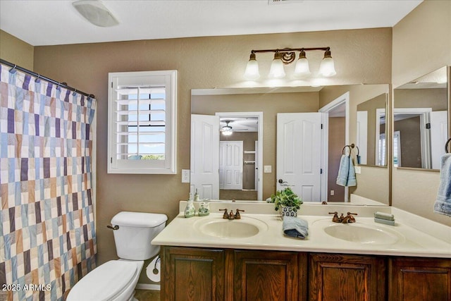 31133 N 132nd Ln, Peoria, AZ 85383 - full bath with double vanity and ceiling fan