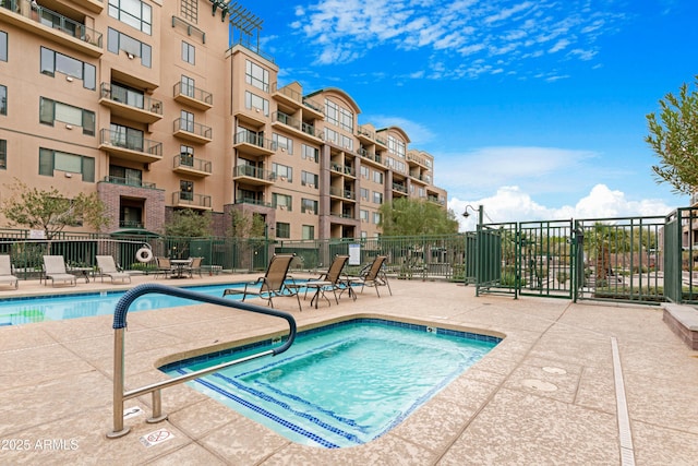 view of pool with a patio area