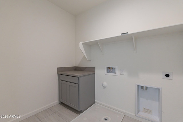 washroom with washer hookup, electric dryer hookup, and gas dryer hookup