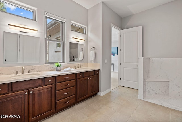 1385 Ridgewood Dr, Prescott, AZ 86305 - full bath with double vanity and tile patterned floors