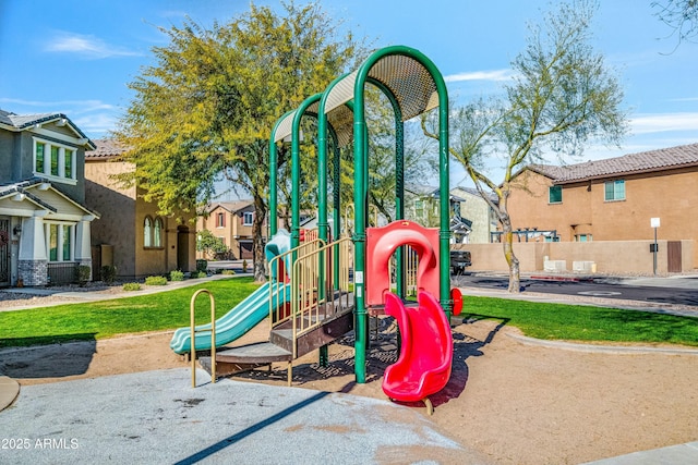 view of jungle gym