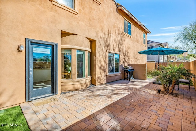 view of patio with grilling area