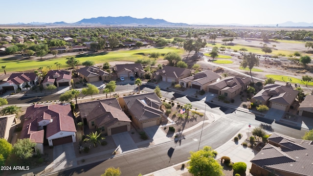 aerial view featuring a mountain view