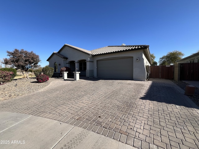 view of front of house featuring a garage