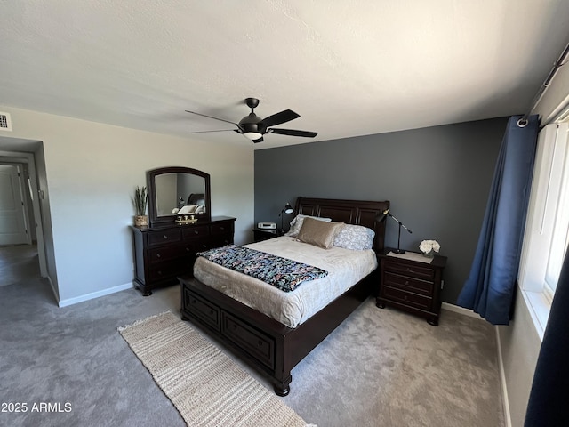 8355 E Via De Encanto, Scottsdale, AZ 85258 - bedroom with light colored carpet and a ceiling fan