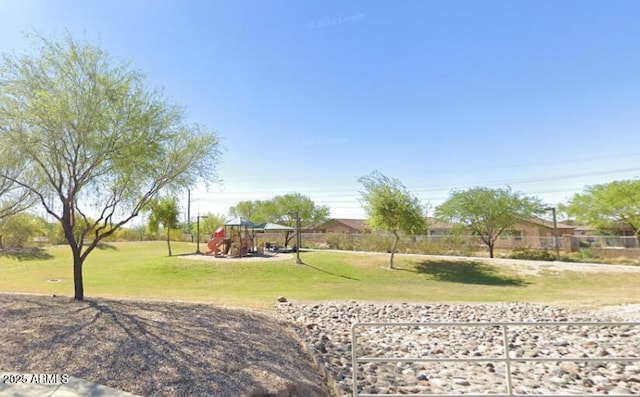 view of yard with playground community