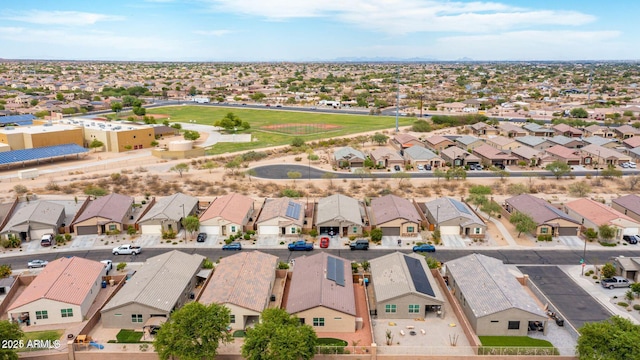 bird's eye view with a residential view