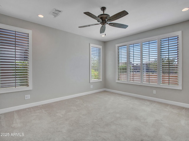 16881 W Merrell St, Goodyear, AZ 85395 - carpeted empty room with baseboards, a ceiling fan, and recessed lighting