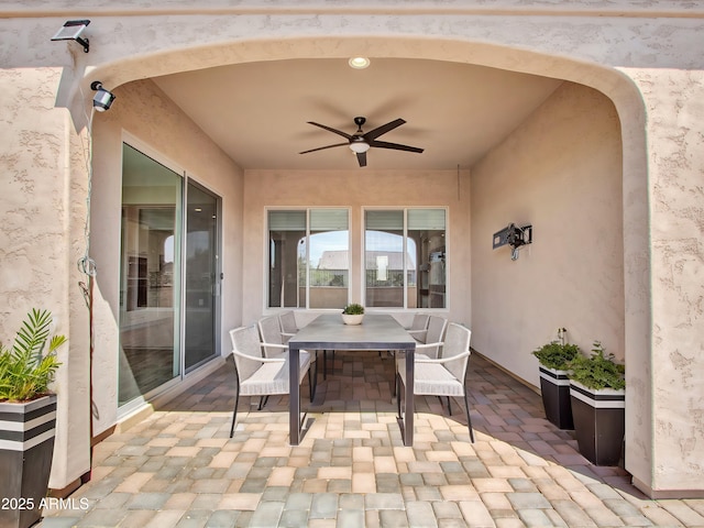 16881 W Merrell St, Goodyear, AZ 85395 - view of patio with a ceiling fan and outdoor dining space