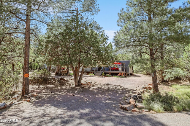 4872 N Trails End Dr, Pine, AZ 85544 - view of front of house featuring a wooden deck
