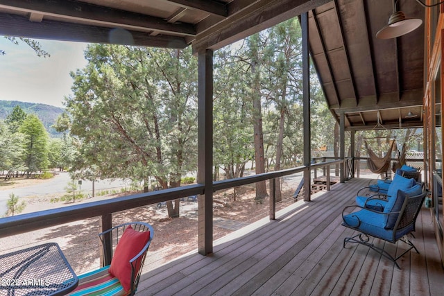 6124 W Hidden Pines Loop, Pine, AZ 85544 - deck with a mountain view