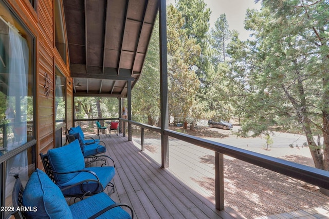 6124 W Hidden Pines Loop, Pine, AZ 85544 - view of wooden deck