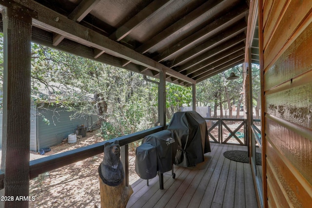 6124 W Hidden Pines Loop, Pine, AZ 85544 - wooden terrace featuring area for grilling