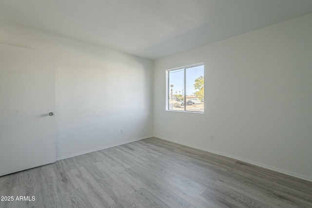 empty room featuring light hardwood / wood-style flooring