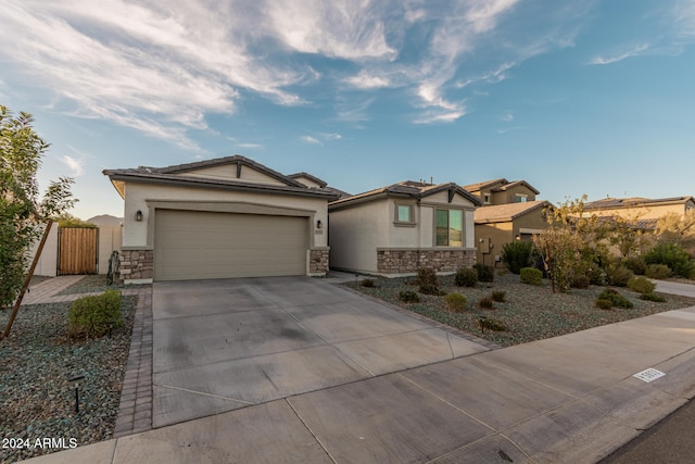 view of front of home featuring a garage