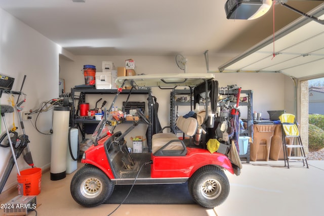 garage featuring a garage door opener