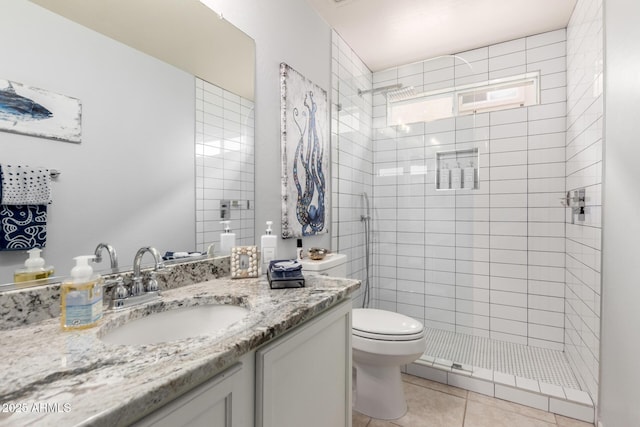 864 S 223rd Ln, Buckeye, AZ 85326 - full bath featuring toilet, a shower stall, tile patterned flooring, and vanity