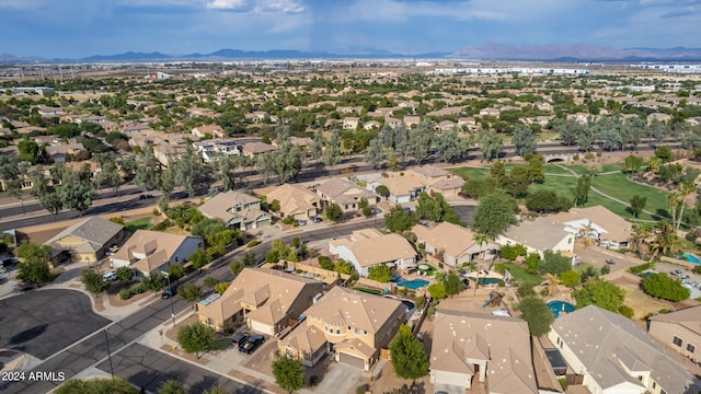 bird's eye view featuring a mountain view