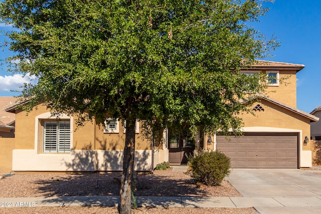 view of front of house featuring a garage